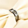8MM Tungsten Steel Ring with Dragon Design Inlaid Stainless Steel Smooth Finish Mens Jewelry