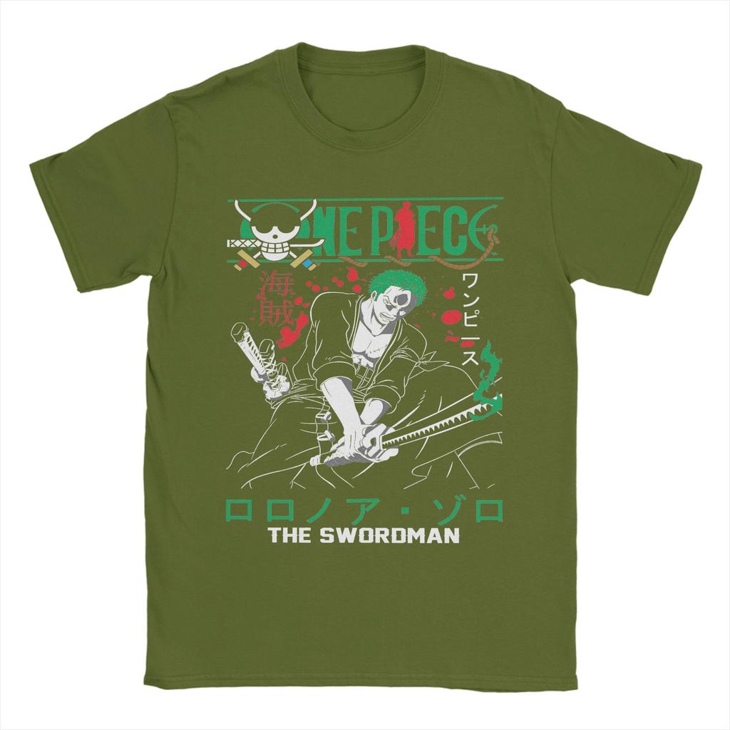 Roronoa Zoro T Shirt Mens  100 Cotton Humor TShirt O Neck Ones Pieces Tees Short Sleeve Clothing Adult