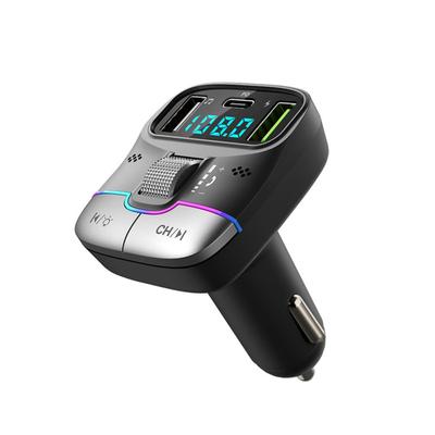 V5.3 FM Transmitter Wireless Radio Adapter Car Kit Dual USB Ports PD25W Fast Charging Car Charger