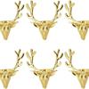 6 Pcs Gold Napkin Rings Deer for Head Shape Christmas Party Dinner Table Decor Exquisite Wedding Dinner Hand Towel Holder Napkin Holders for Cloth