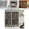 Luxurious 3d Print Fabric Rustic Wood Shower Curtain Set For Elegant Bathrooms