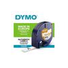 Rubans Textile Transfert DYMO LetraTag Pour Marquage Vêtements - Noir/Blanc - 12mm X 2m