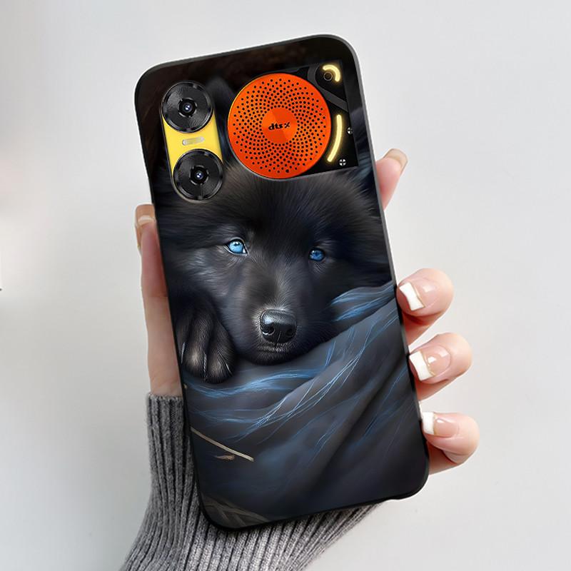 Case For ZTE Nubia Music 2 Z2460 Z2353 Music2 Phone Case Cute Rabbit Black Cover For ZTE Nubia Music Soft TPU Silicone Casing