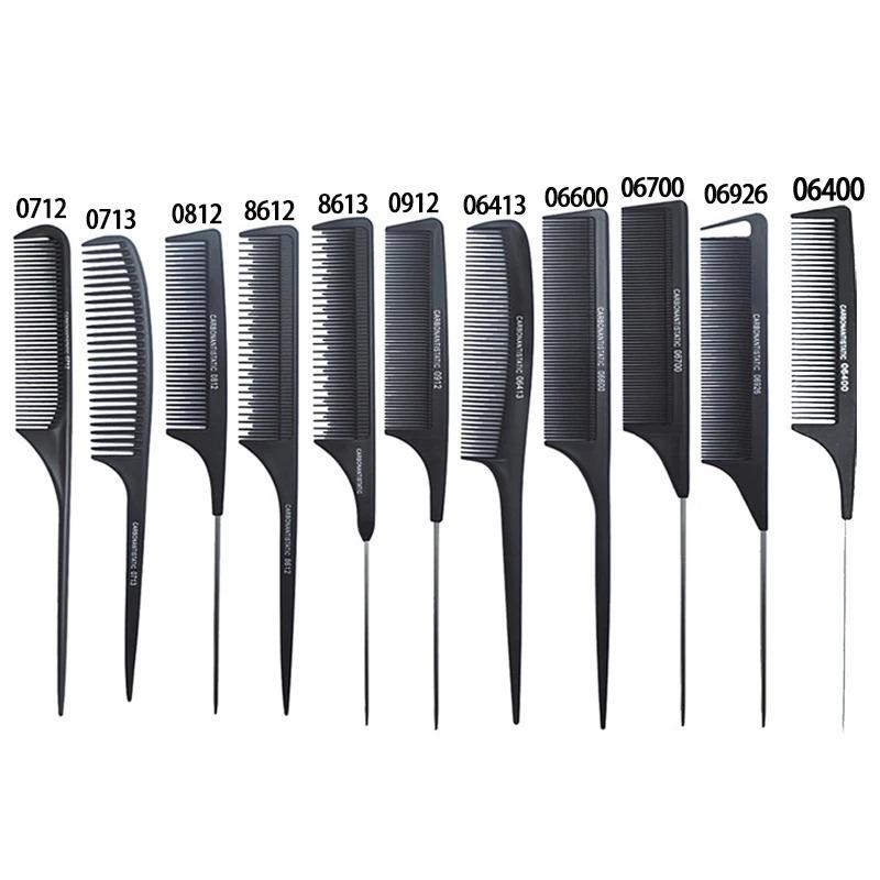 Rattenschwanzkamm, Stylingkamm, Kunststoff, antistatisch, hitzebeständig, für alle Haartypen, feinzahniger Schwanzkamm für Männer und Frauen