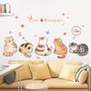 Cute Cat Stickers Set for DIY Decoration of Home, Living Room, Children's Bedroom