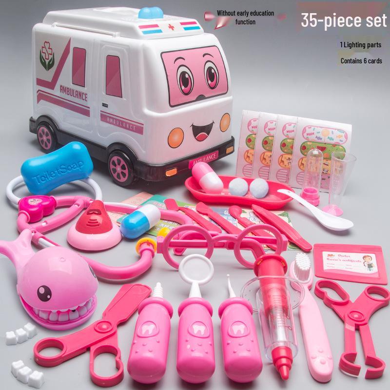 Kids' Doctor Playset: Medical Tools, Stethoscope, Injection, Ambulance
