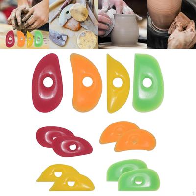 12-teiliges Ton-Rippen-Formwerkzeug zum Selbermachen, glättet Formen, Bildhauerei