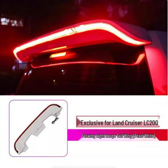 LED Rear Spoiler with Flowing Light for Toyota Land Cruiser LC300 - Wind Deflector Middle Wing Modification