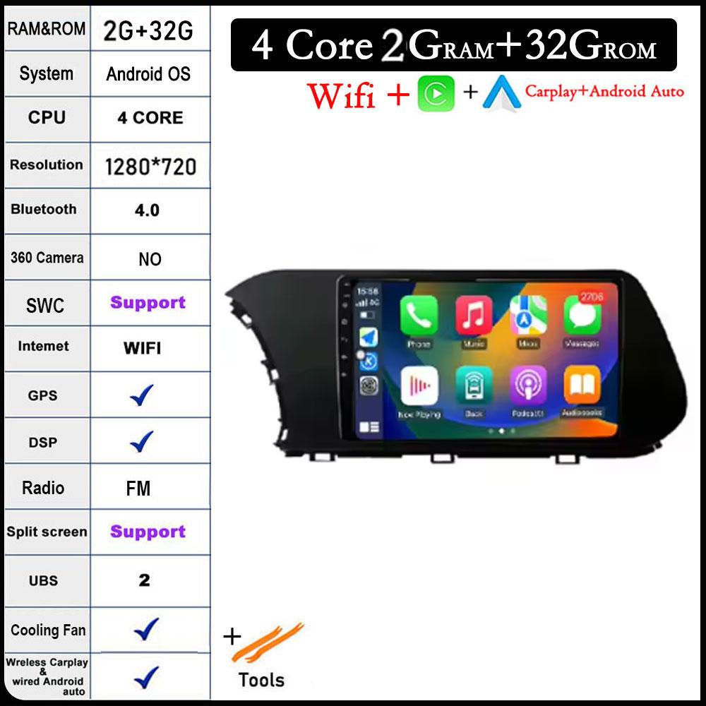 

9-дюймовый Android 14 для Hyundai I20 2021 -2022 Автомагнитола GPS-навигация Мультимедийная стереосистема 4G LET