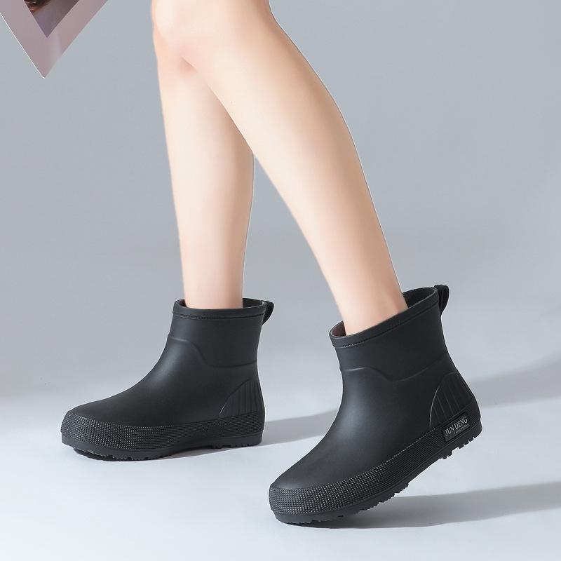 Women's Non-Slip Short Ankle Rain Boots - Summer Rubber Shoes for Outdoor, Student, or Kitchen Use