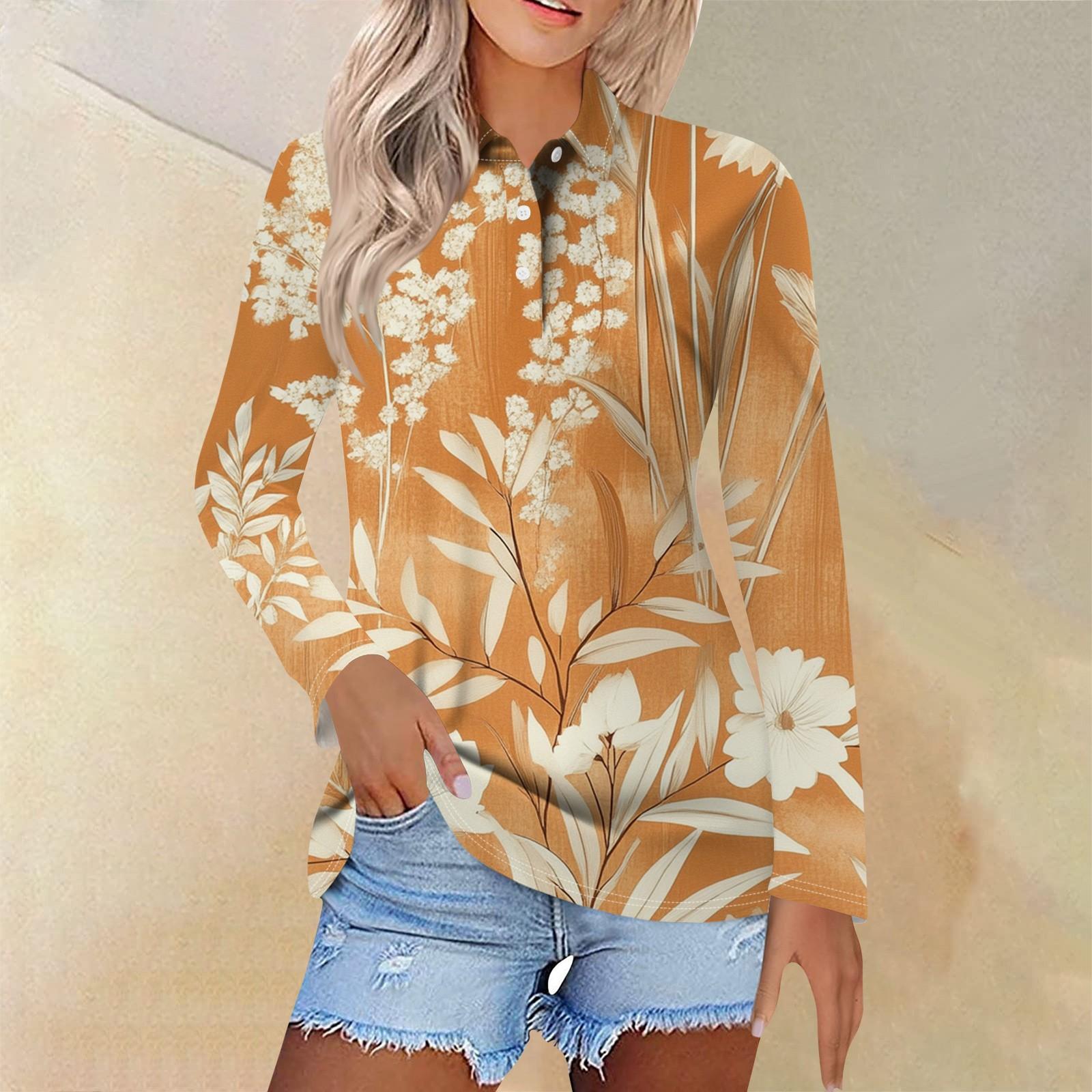 

Жіноча модна повсякденна сорочка з принтом і довгим рукавом, жіночі топи на ґудзиках M