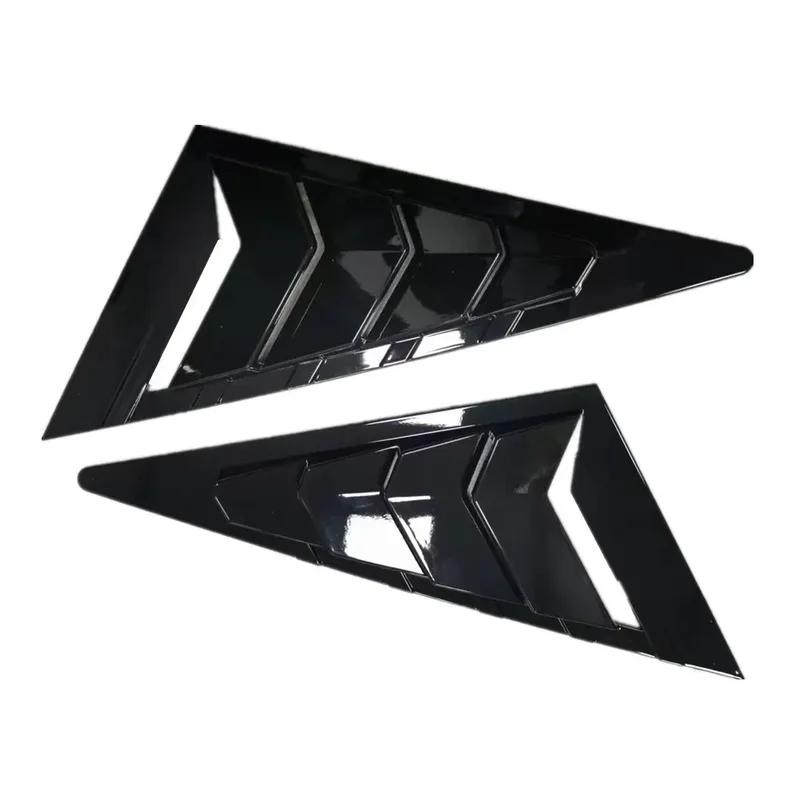 For Honda Civic Sedan 8th 2006-2010 Carbon Car Front Triangle Window Louver Side Shutter Blind Shades Cover Trim Sticker Vent