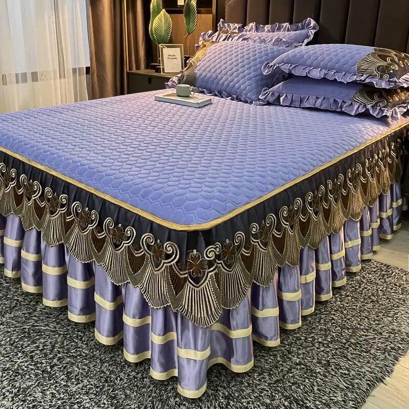 Povlak na polštář v retro přírodním latexu v evropském stylu, luxusní letní sukně na postel, ledová hedvábná podložka, klimatizační podložka, měkká podložka