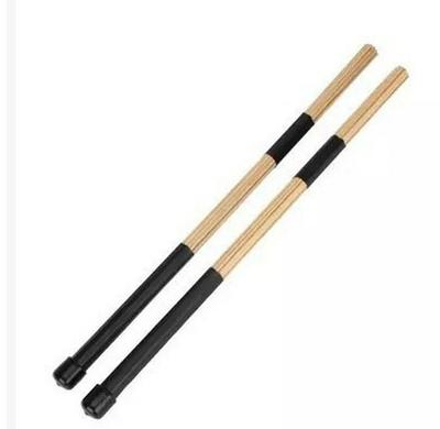 Professional Wooden Drum Brush Sticks - 19 Strands Drum Kit Accessories Bundle
