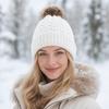 Thicken Knitted Hats Coldproof Crochet Cap Fashion Winter Hat  Women