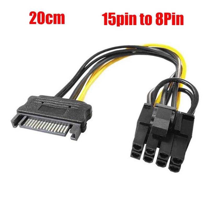 Powered Adapter 6pin To 8pin Adapter, PCI-e 6-pin Male To 8-pin Female Converter For 8pin GPU Video Card