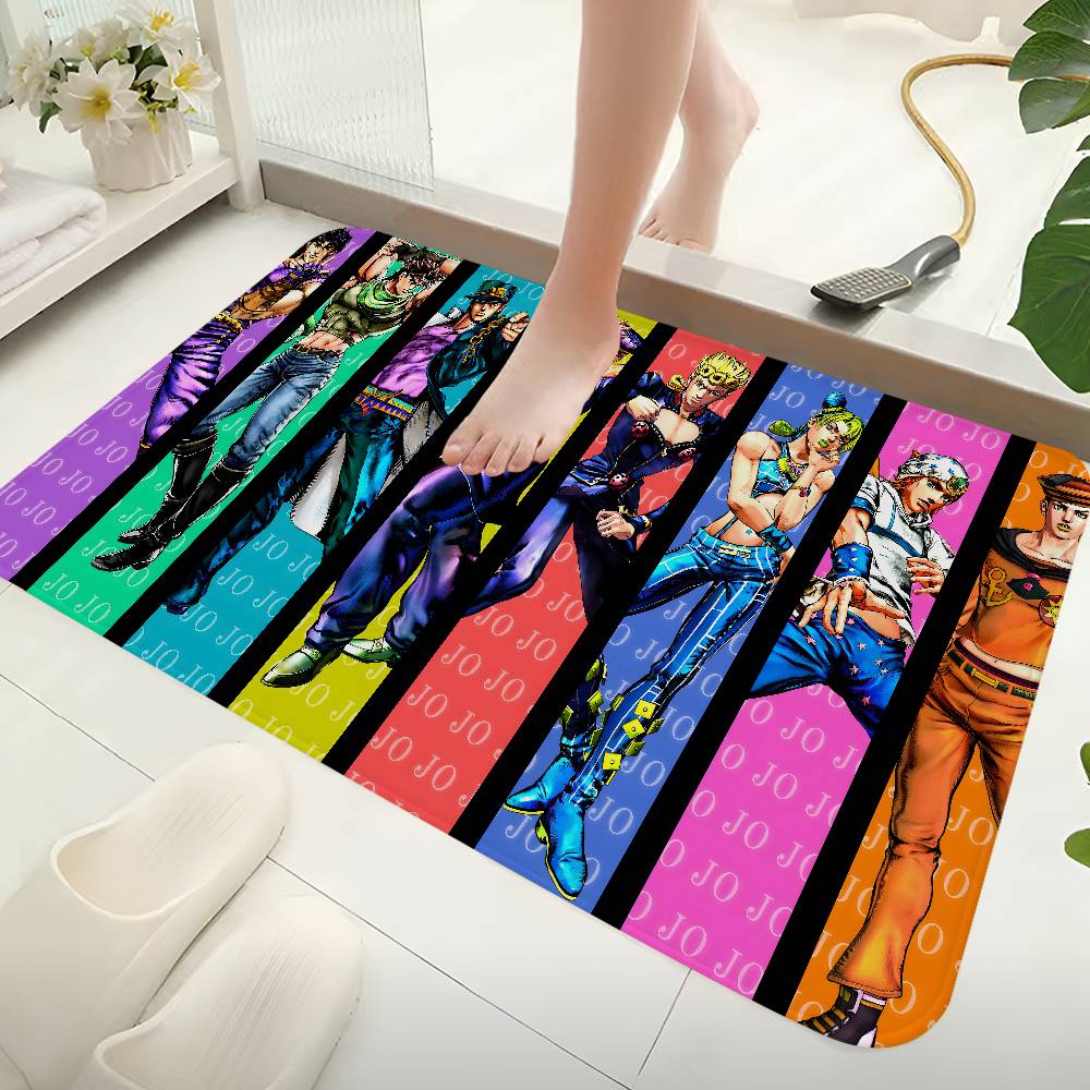 Anime JoJos Bizarre Adventure Bathroom Mat Kids Room Bedroom Decoration Balcony Anti Slip Doormat Living Room Welcome Rug