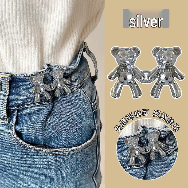 Adjustable Waist Button for Jeans: Bear Pants Tightening Pin