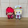 Derniers 12 cm Mignons Peluches Lucifer et Alastor Porte-clés Pendentif Anime Hazbin Animation Personnage de l'Hôtel Poupée Peluche Cartoon