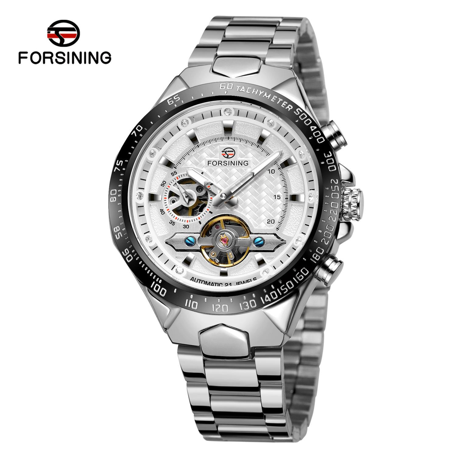 

Мужские модные повседневные механические часы с турбийоном Forsining