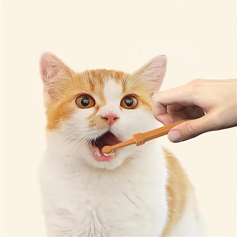 Pet Silicone Cat And Dog Cleaning Toothbrush Oral Care Cleaning Teeth Soft Toothbrush Pet Toothbrushs Teeth Cleanings Products