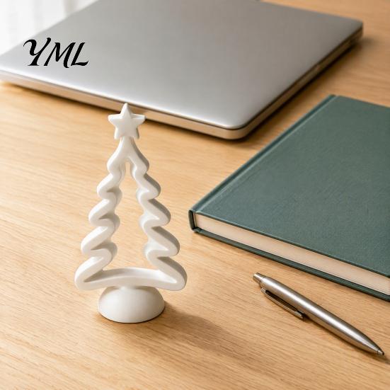 Exquisite Christmas Home Decor Hollow Tree Statue, 3D Printed Star Topper Ornament, Ornament Modern Festive Centerpiece for Tabletop Holiday