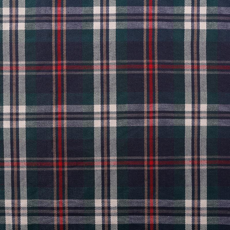 Brytyjska tkanina bawełniana w kratę szkocką i gingham, twill, na mundurki szkolne i spódnice.