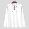 INCERUN Men Lace-up Neck Long Sleeve Casual Loose Undershirts Basics Tops
