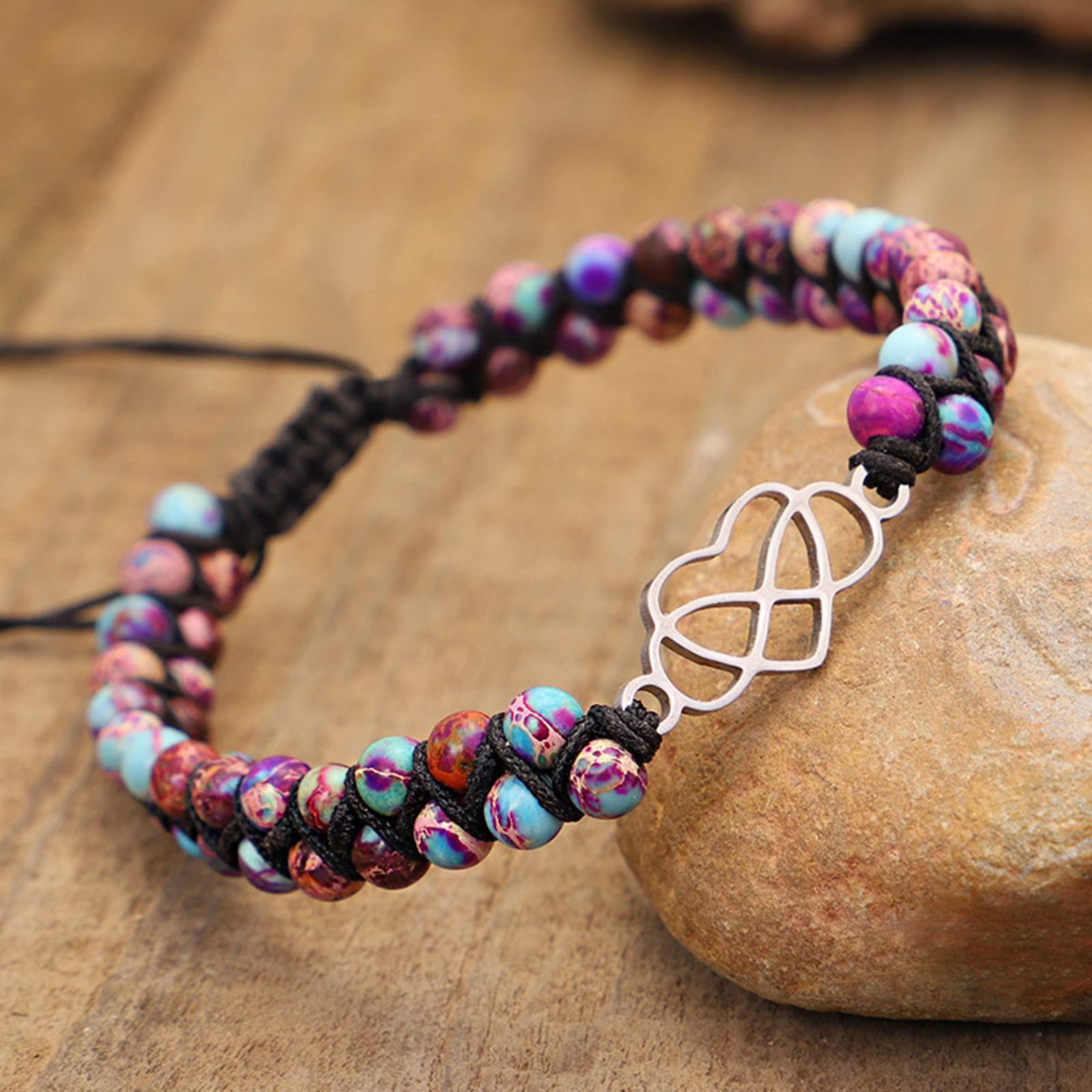 You Are Always In My Heart Beads Bracelet With Card,Natural Stone Bracelet Jewellery Gifts One Size