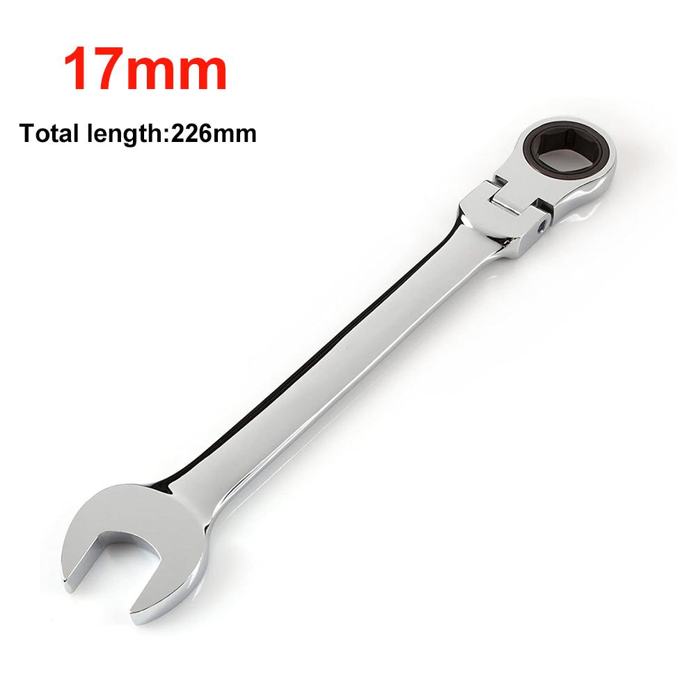 1pcs 6-24mm Ratchet Combination Set with Flexible Head Metric Wrenches Torque Universal Spanners for Car Repair Hand