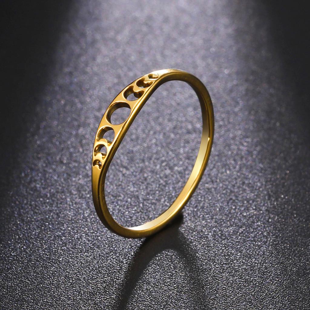 Lemegeton Moon Phase Fashion Ring Crescent Moon Women Rings 2026 Amulet Witch Jewelry Gifts for Lover Friends Wholesale