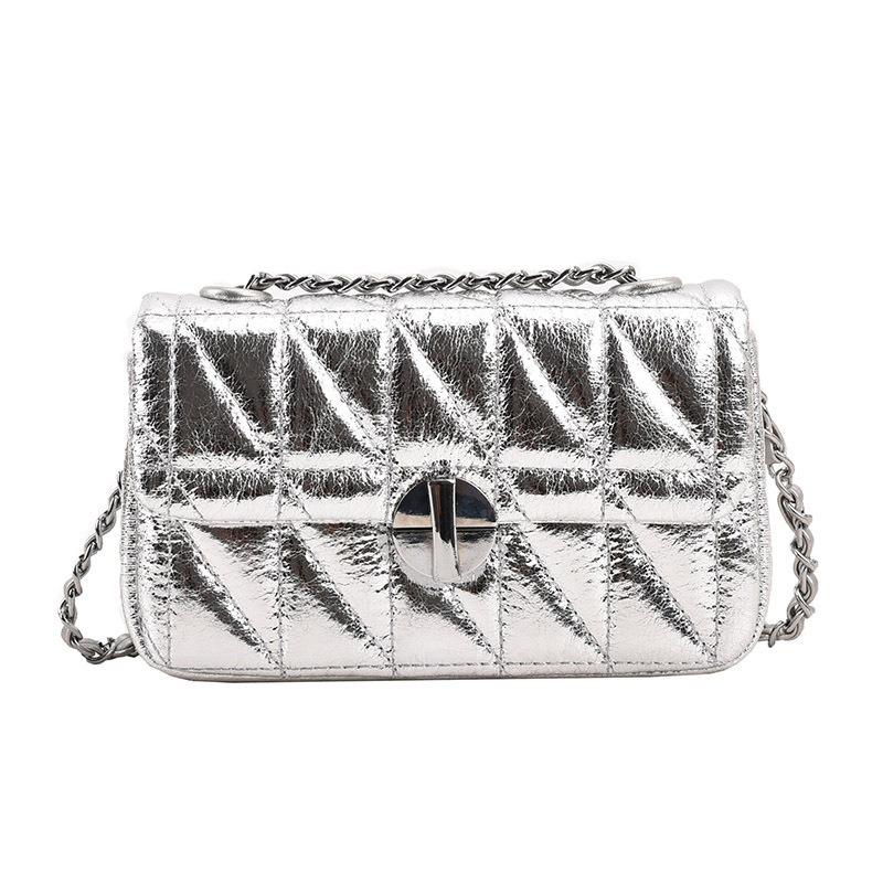 Fashionable and Versatile Shoulder Chain Crossbody Bag, New Trendy PU Colorful Small Square Bag, Shopping Fashionable Women's Bag