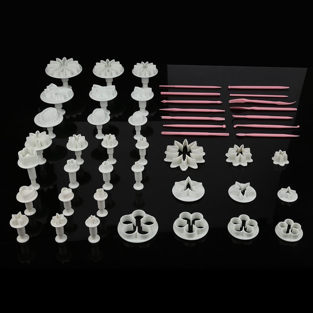 47pcs/set Fondant Cake Decoration Cutters   Cutter Molds   Pastry Baking Decor Tool
