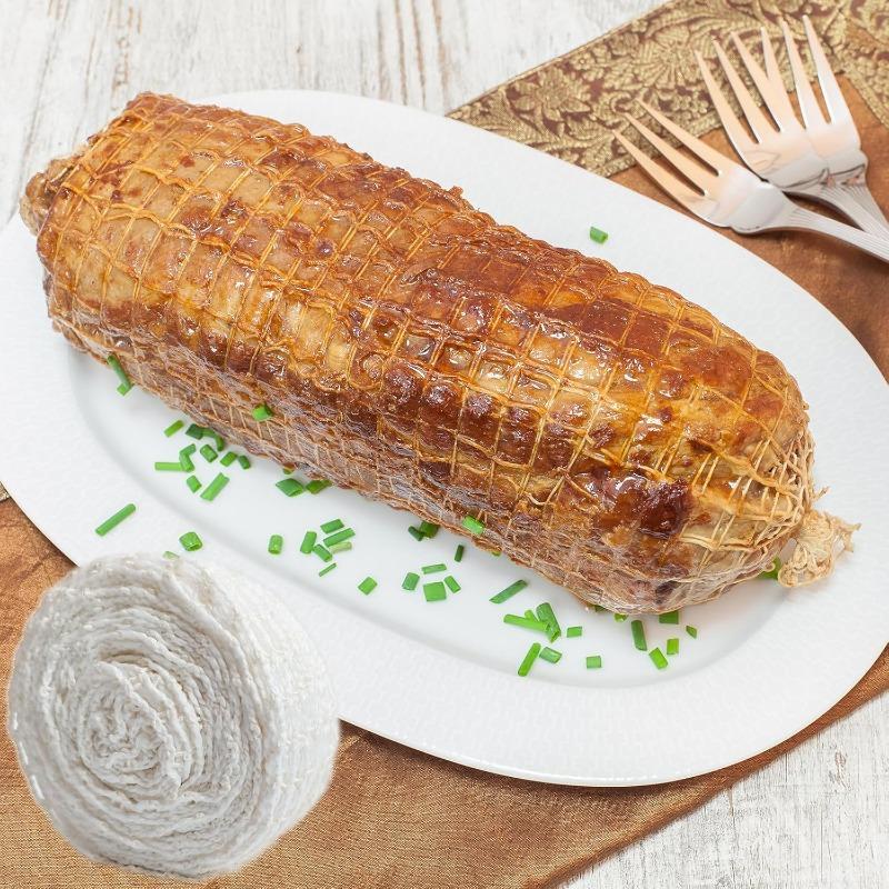 Elastic Smoked Meat Poultry Ham Netting Meat Butcher Twine Net Sausage Netting for Meat Cooking Smoking, or Drying 3 Meter