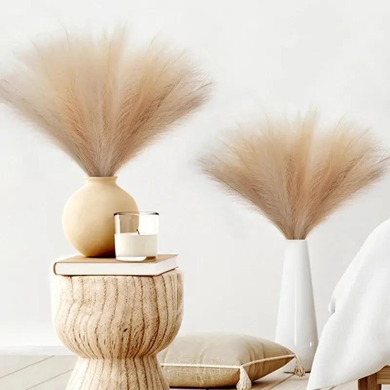 

10 30PCS/lot Artificial Flowers Fluffy Pampas Grass Bouquet for Wedding Home Party Vase Decoration Boho Fake Plant Reed Flowers