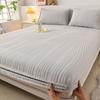 Warm Fleece Elastic Fitted Bed Sheet Thermal Winter Sheets Mattress Topper Protector Cover for Single Couple Double Bedsheet