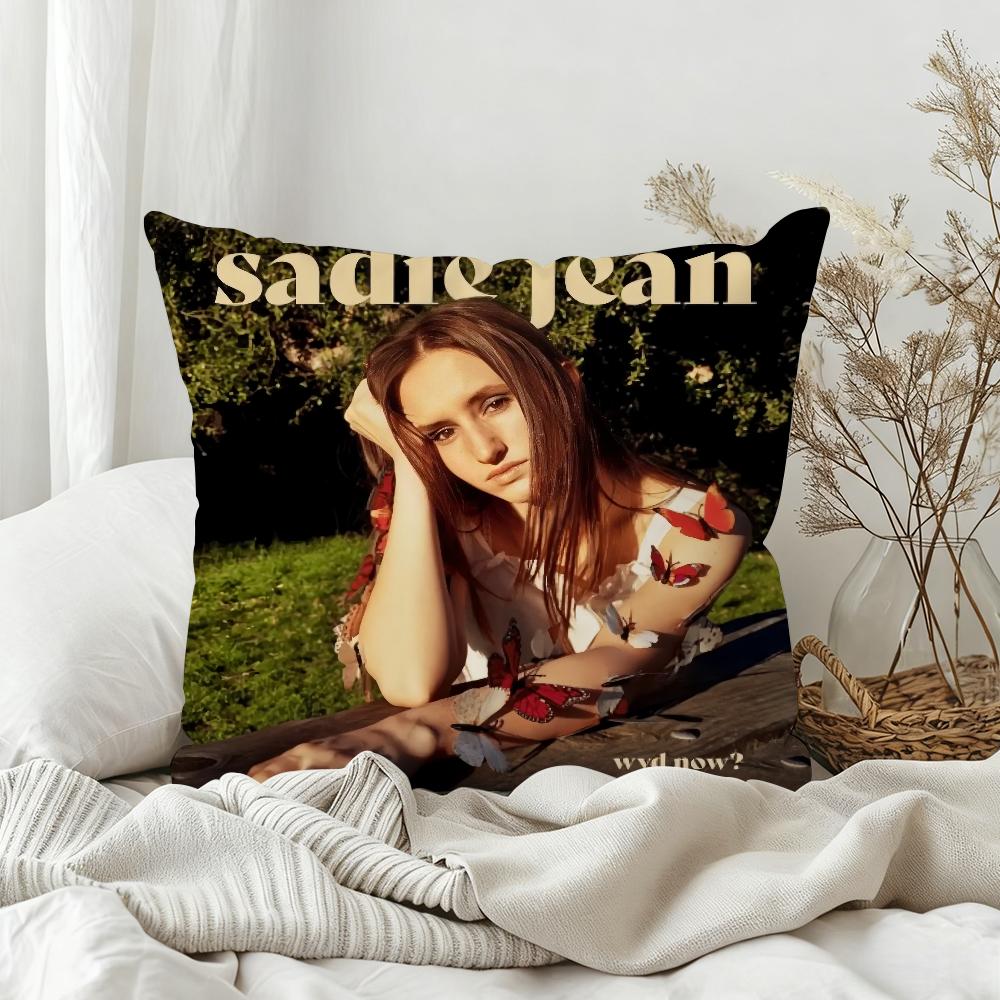 

Singer SSadie Jean WYD Now Music Pillow Case Bedroom Sofa Living Room Backrest Decoration Square Cushion Nap Time 30x30 cm