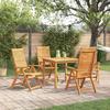 Garden Dining Set 5 pcs Brown Solid Acacia Wood