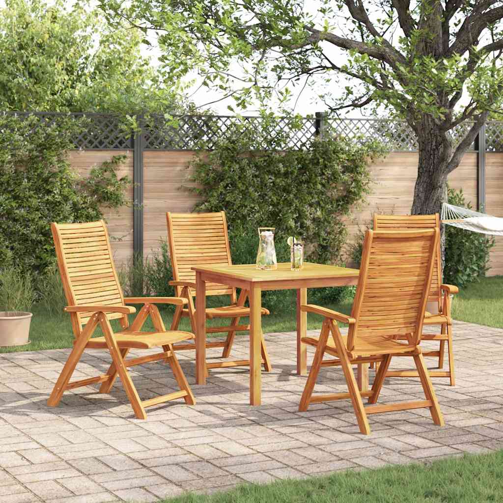 Garden Dining Set 5 pcs Brown Solid Acacia Wood