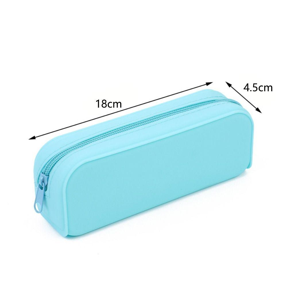 Waterproof Silicone Pencil Case Large Capacity Stationery Storage Pouch Stationery Bag  Student