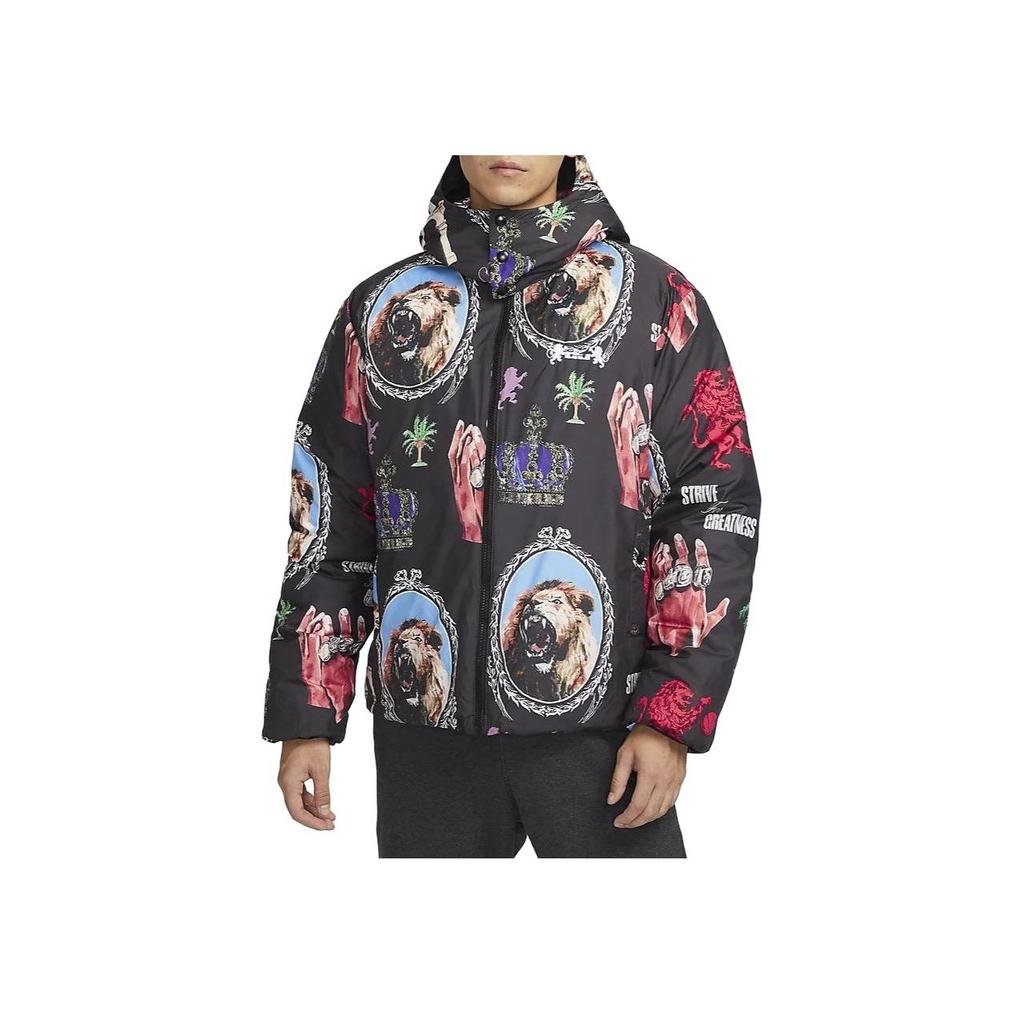 Nike Therma-FIT Printed Zip-Up Hoodie Jacket Men Outerwear Black FB6975-010