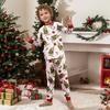 Christmas Print Cute Family Set Pajamas, Home Clothes, Family Set Long Sleeve Top Pants Set