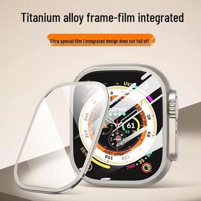 Apple Watch Ultra Pellicola Temperata HD & Cornice in Lega di Titanio Protezione Lunetta 49mm