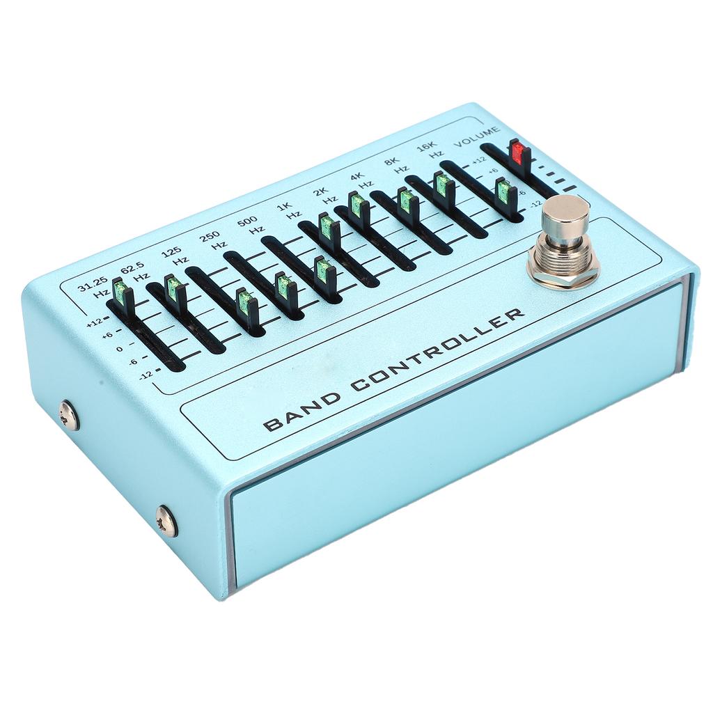 Sound Equalizer 10 Band EQ Pedal Guitar Bass Tuning Accessories DC 9V 30mA 31.25Hz‑16KHz