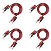 A84E-8Pcs Multi-Meter Test Leads Cable Jumper Wire Line Security 4Mm Banana Plug Retractable Test Tool Red Black