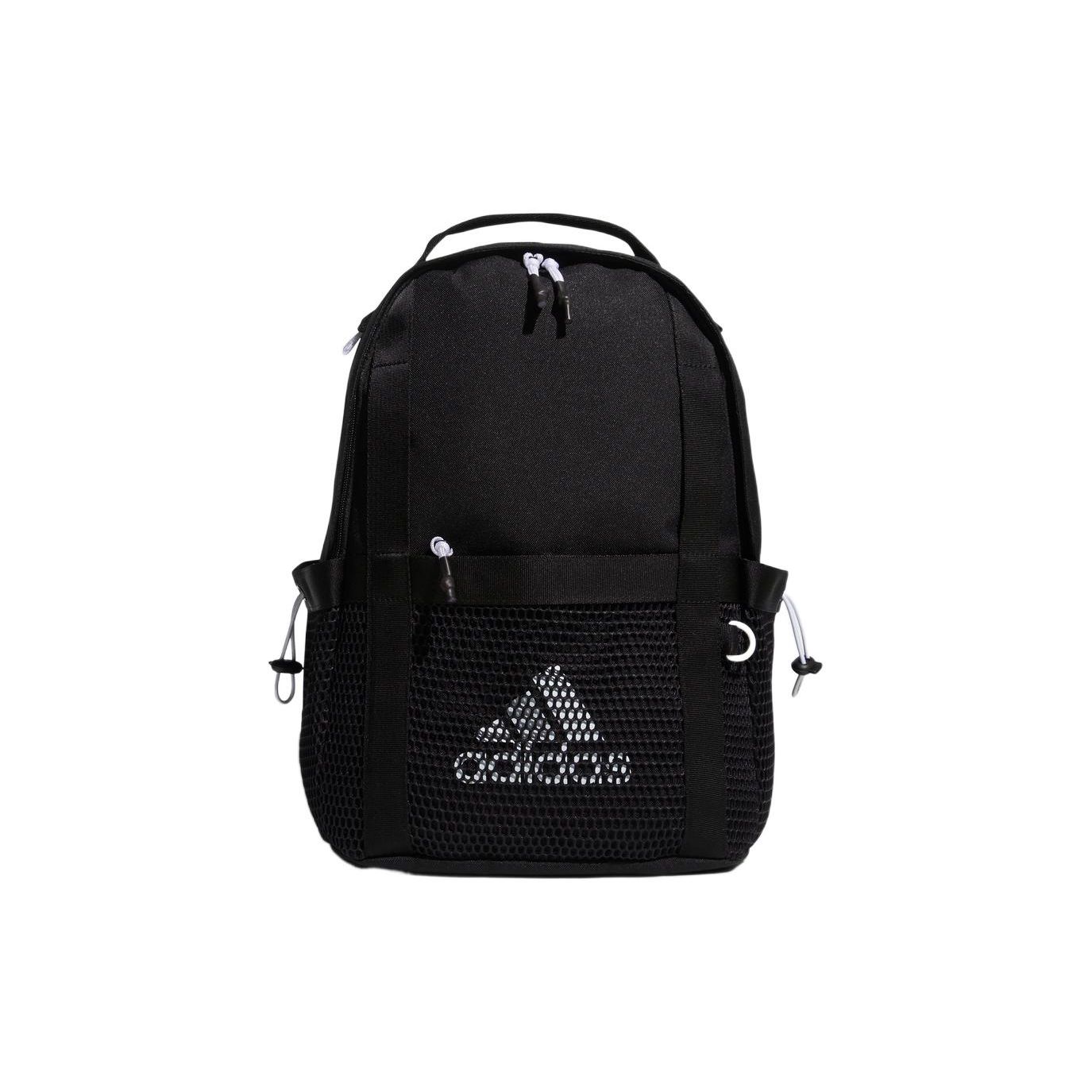 Adidas Sports Casual Logo Zipper Adjustable Shoulder Strap Backpack Unisex Backpack Black HE2693 Black