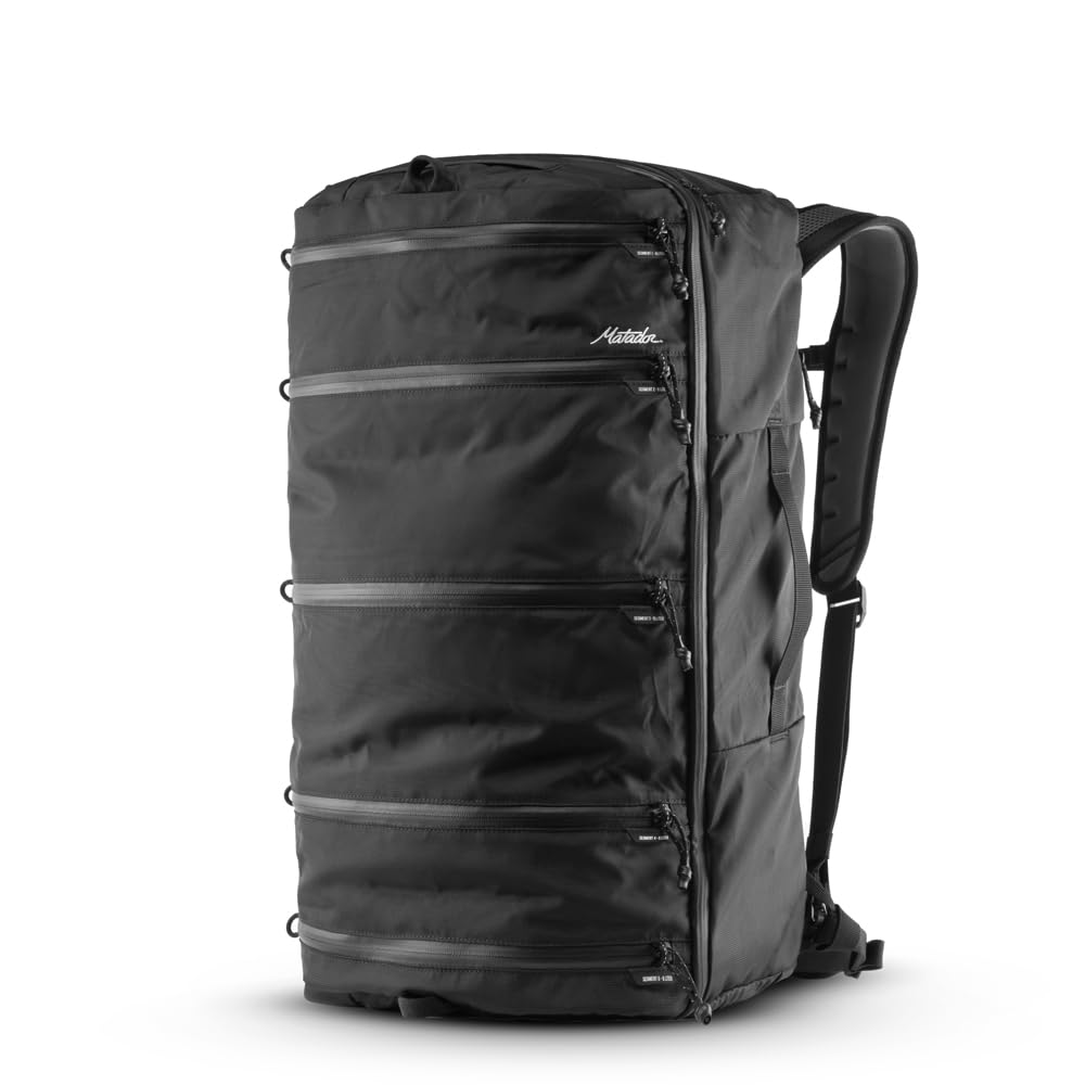 Matador SEG45 45L Travel Bag with Packing Convertible to Travel Duffel Bag with Backpack for and Hiking - Built-in Cubes; Anti-Theft Zipper; Carry-On