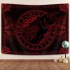 VIKAMA Viking Raven Wall Tapestry Norse Rune Backdrop Polyester Wall Hanging for Bedroom Dorm Living Room Gothic Home Wall Decor