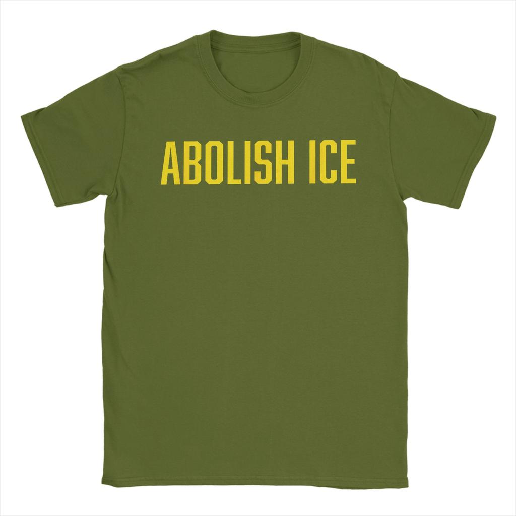 Vintage Abolish ICE TShirts for Unisex Round Neck 100 Cotton T Shirt Short Sleeve Tee Shirt Gift Idea Clothing