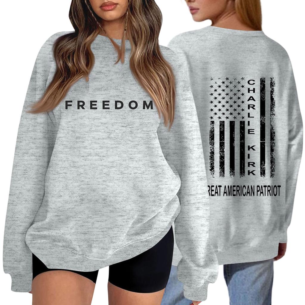 Womens Fashion Tops Casual Crewneck Striped Long Sleeve Loose Pullover Shirts